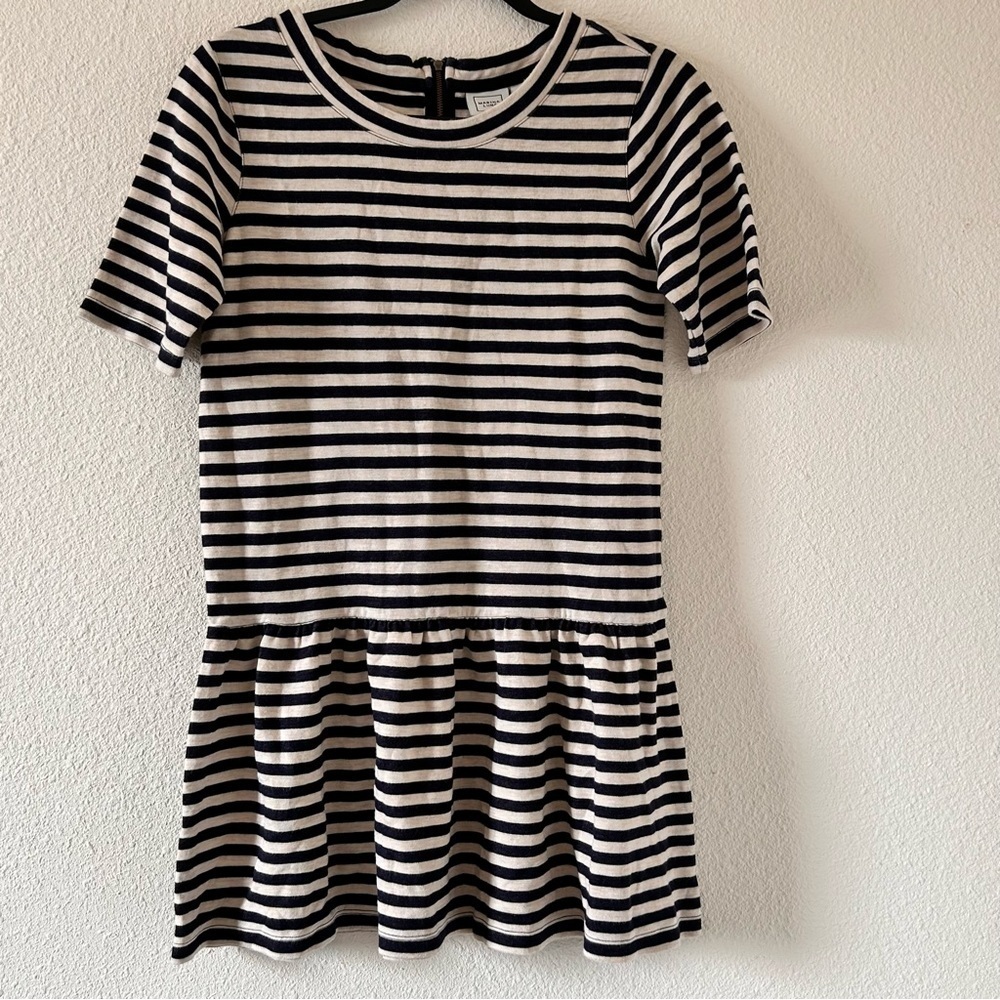 Marina Luna Women Dress Small Nautical Tiered Frill Beach Relax Fit Boating
